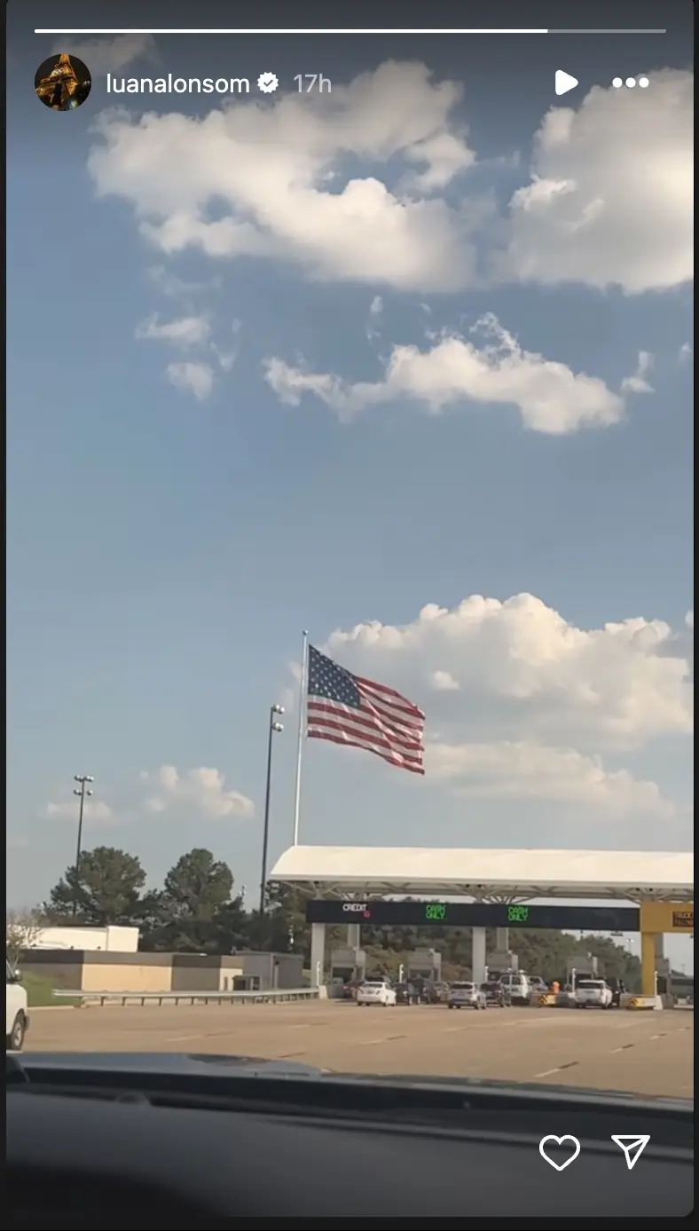 The athlete shared footage of her returning to the US. Credit: Instagram/luanalonsom