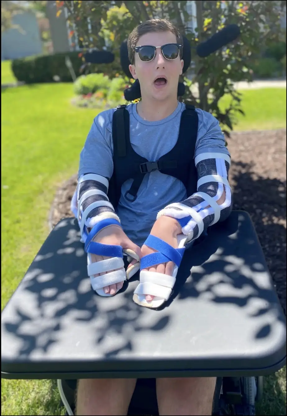 Daniel Santuli was left blind, paralyzed, and unable to speak after suffering brain damage. Credit: Family handout