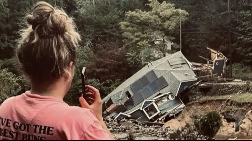 Homes were left destroyed by the storm. Credit: GoFundMe