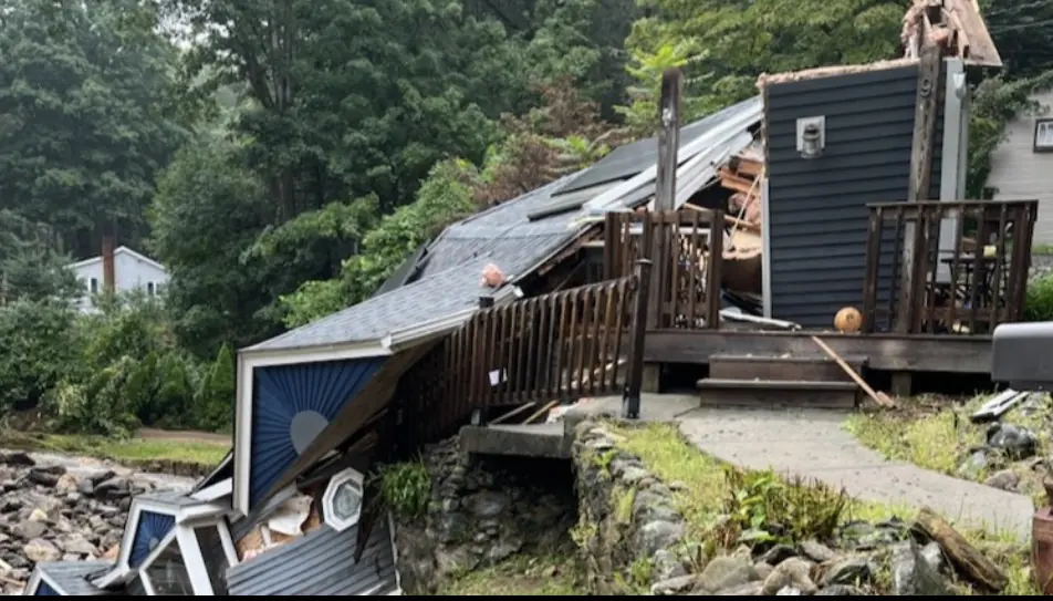 Despite the devastation, Marcucio is happy to be with her son. Credit: GoFundMe