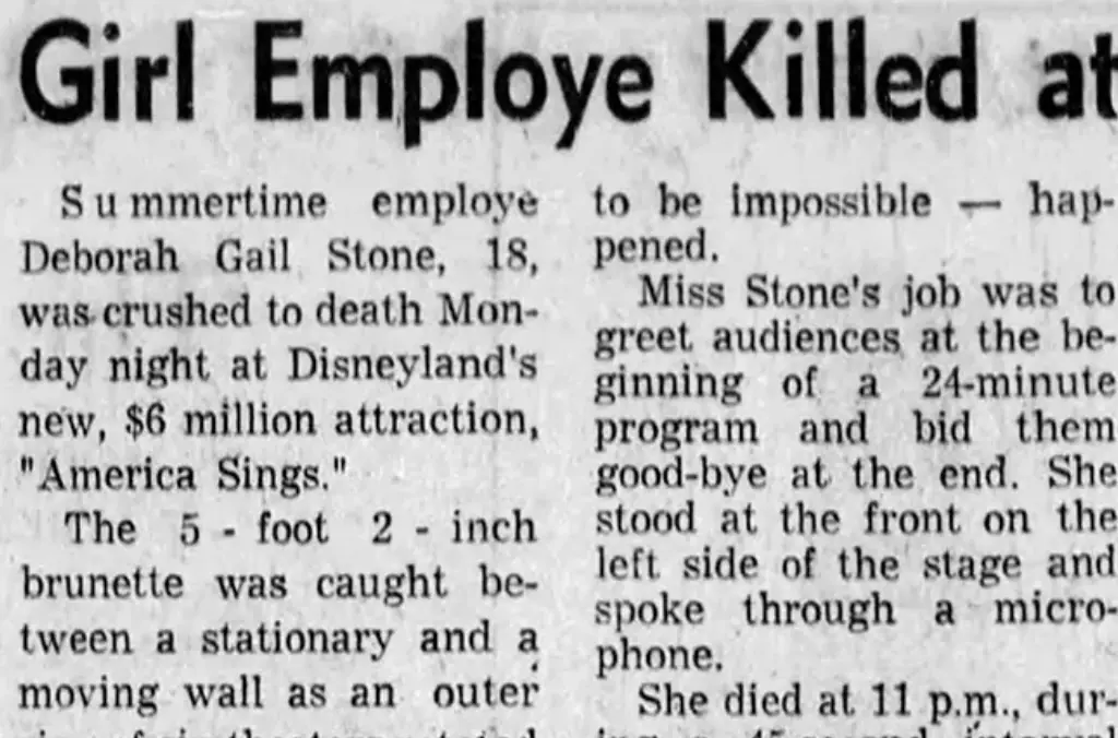 A newspaper clipping reporting the tragedy. Credit: The LA Times.