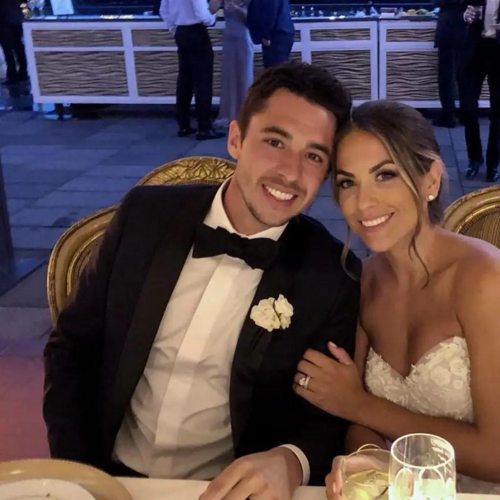 Johnny and his wife, Meredith. Credit: Instagram/@johngaudreau03