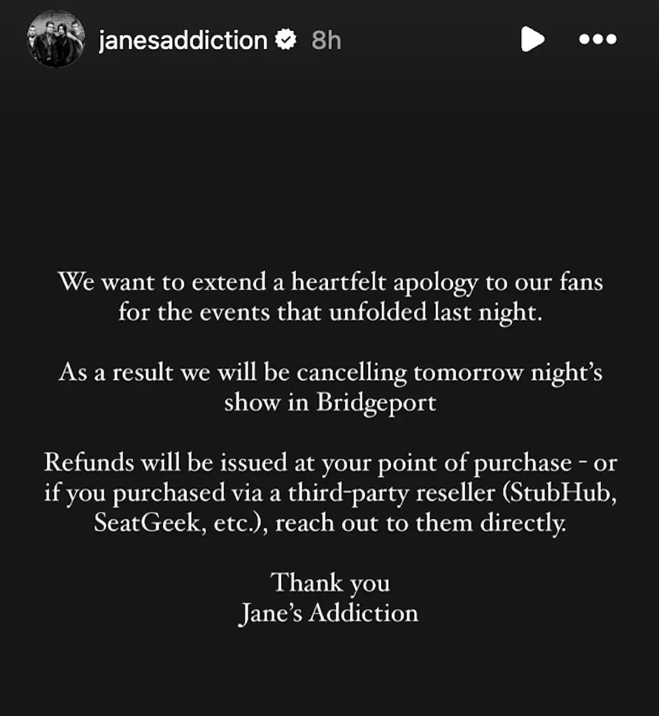 Credit: Jane's Addiction/Instagram