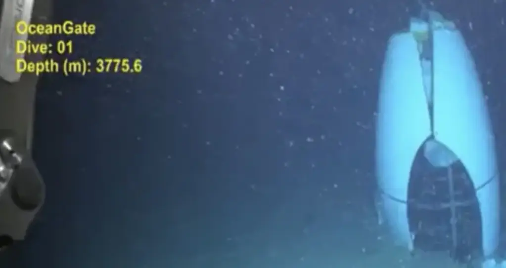 Chilling new footage shows the moment wreckage of the Titan sub was found on the ocean floor