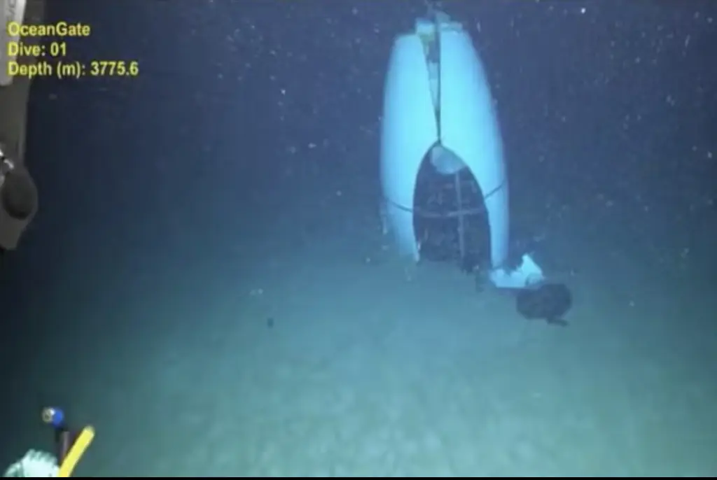 Part of the Titan wreckage on the ocean floor. Source: Pelagic Research Services, June 2023