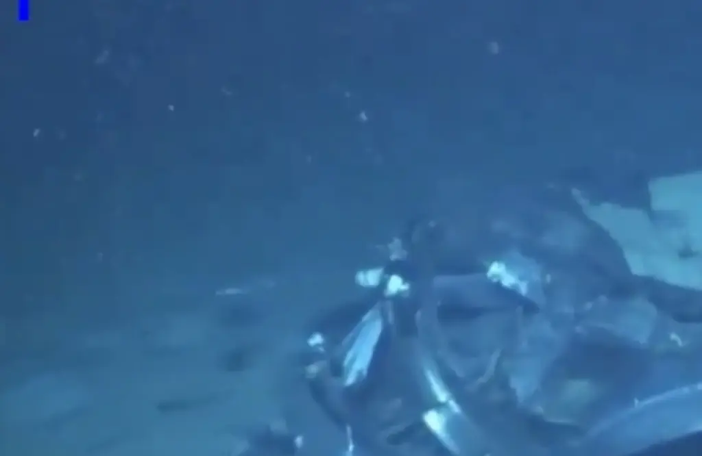 The Titan's pressure hull was seen crushed beyond recognition after the fatal implosion. Credit: US Coast Guard 