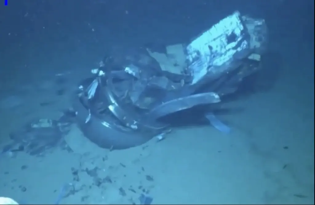 New footage shows the crumpled wreckage of the imploded passenger compartment of Titan sub where 5 died