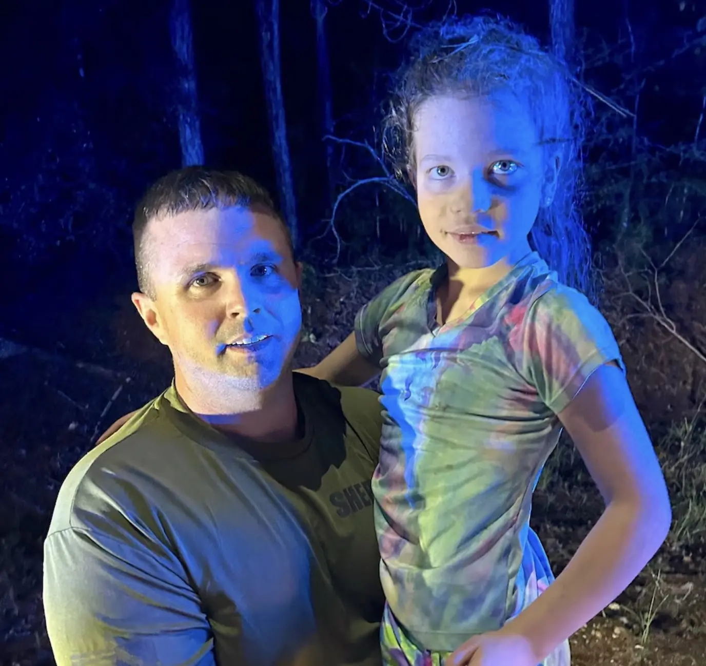 She was completely fine - apart from a few mozzy bites. Credit: Webster Parish Sheriff's Office