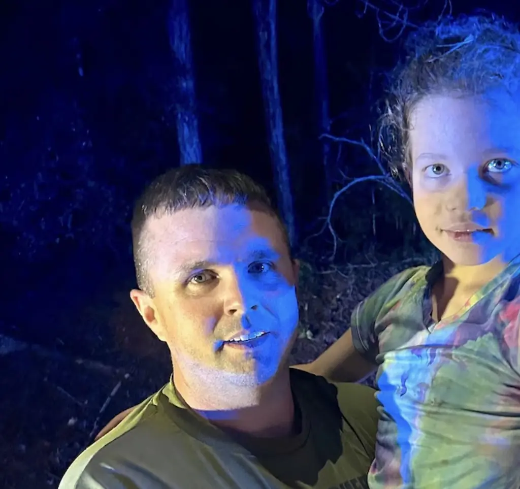 She was completely fine - apart from a few mozzy bites. Credit: Webster Parish Sheriff's Office