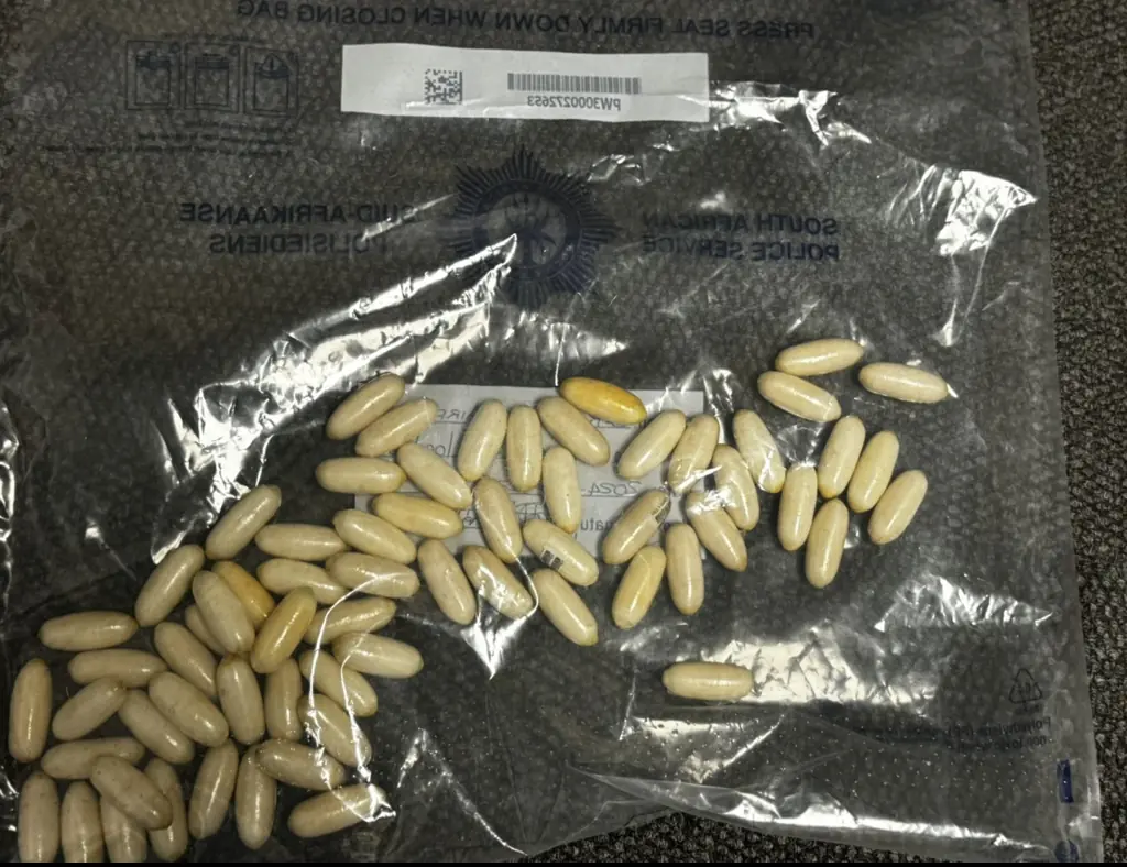 The "bullets" weighed about 850 grams each. Credit: South African Police Service