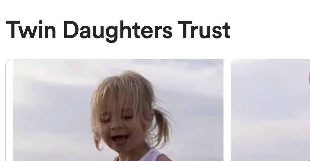 Money was raised for the twin children. Credit: GoFundMe