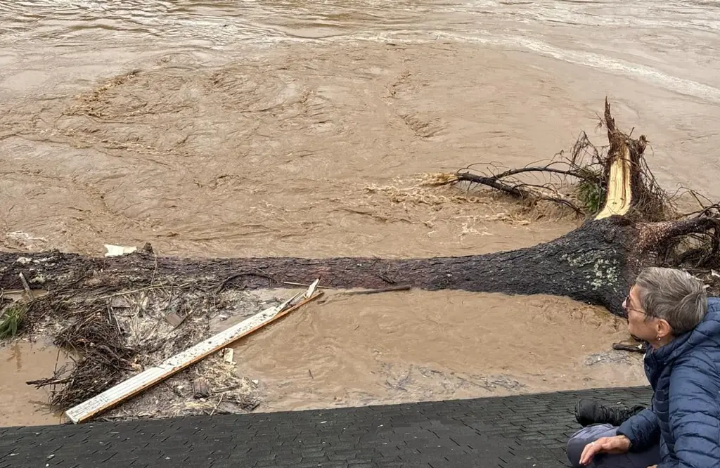 Tragic final photo shows grandparents stranded on rooftop before being swept away with 7-year-old grandson