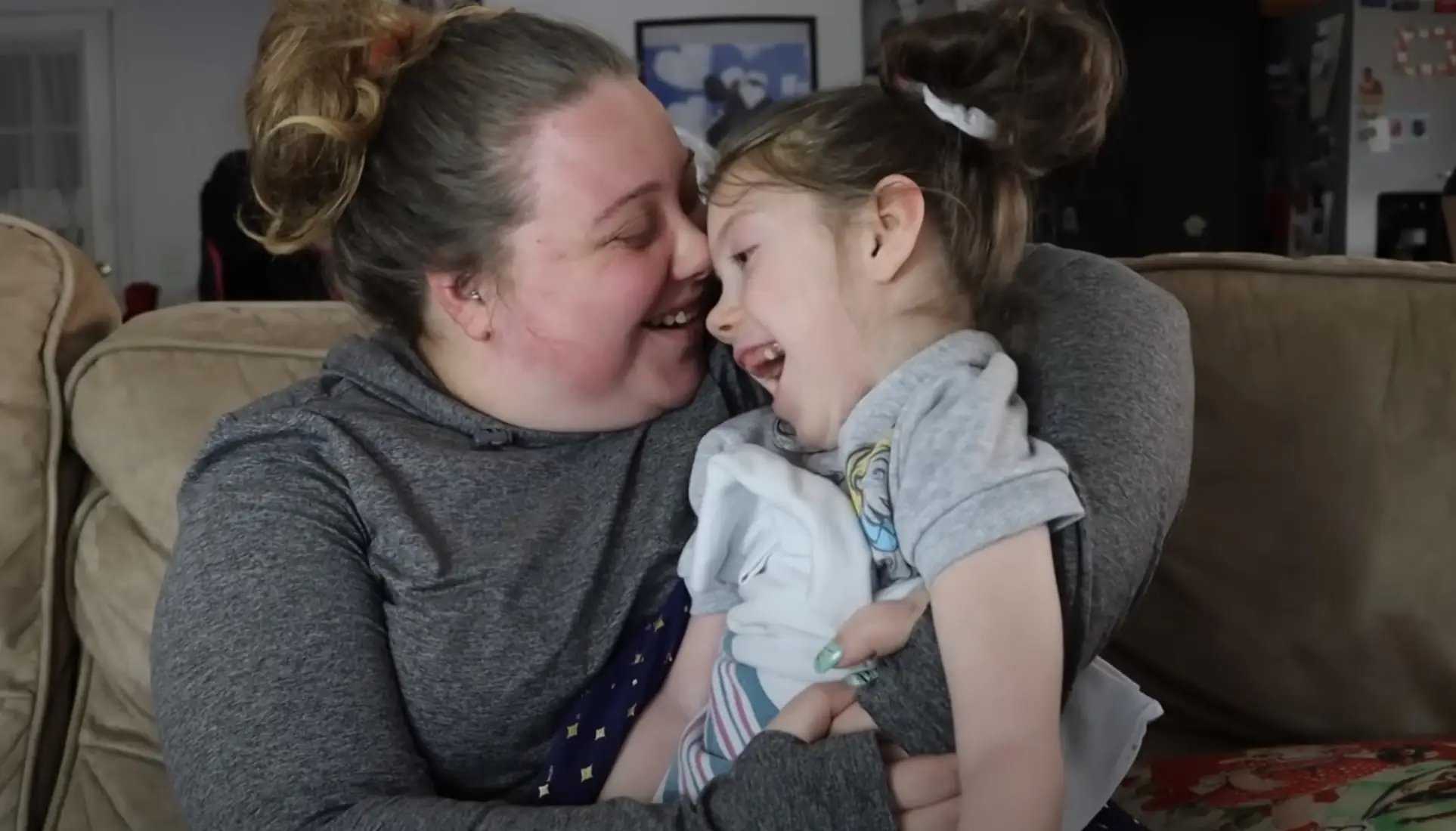 Mom issues warning after healthy baby daughter is left brain-damaged after somebody kissed her on the mouth