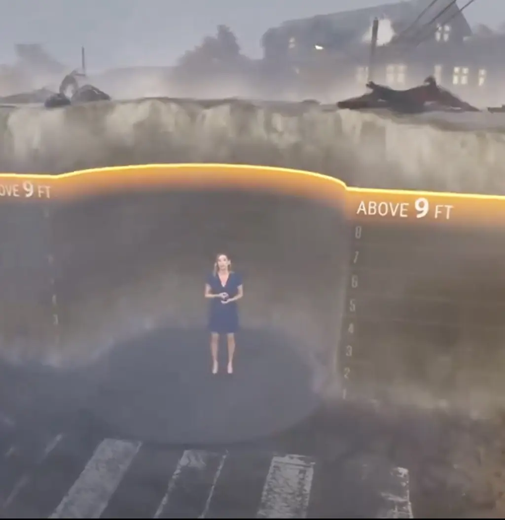 Viewers described the simulation as "terrifying". Credit: TheWeatherChannel/X