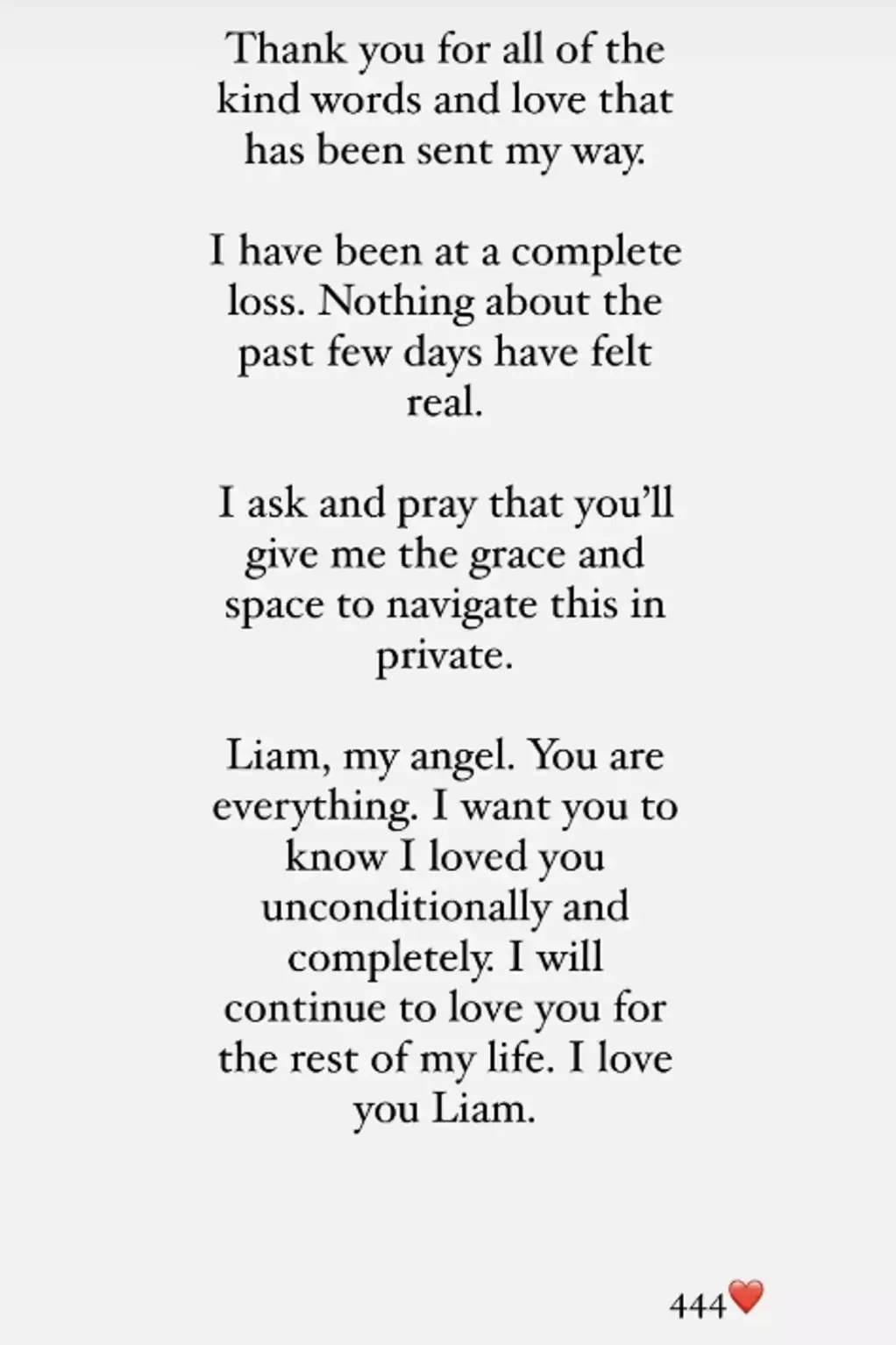 Cassidy shared a heartfelt tribute with fans. Credit: Instagram/@kateecass