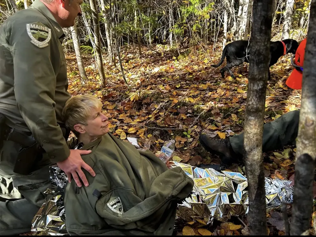 Pamela was found alive with her dog. Credit: Maine Warden Service