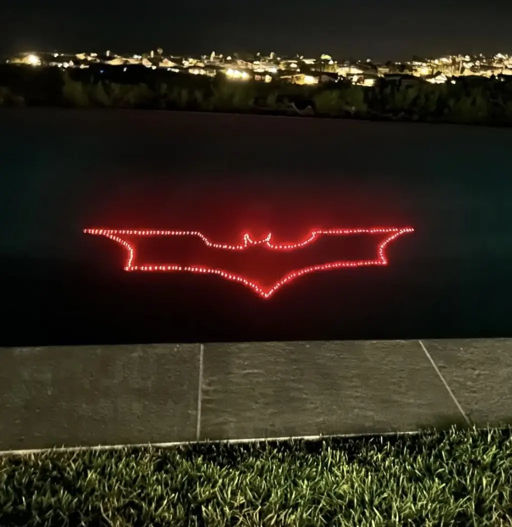 One of Perry's final post showed off the Bat-signal at his home. Credit: Instagram/mattyperry4