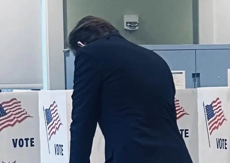 'Proud' Melania Trump shares photo of son Barron casting first-ever vote 'for his dad'