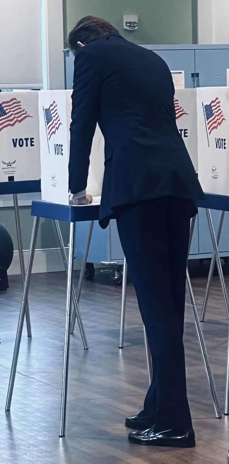 'Proud' Melania Trump shares photo of son Barron casting first-ever vote 'for his dad'