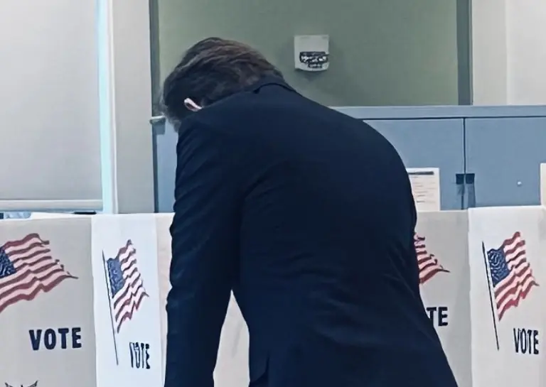 'Proud' Melania Trump shares photo of son Barron casting first-ever vote 'for his dad'