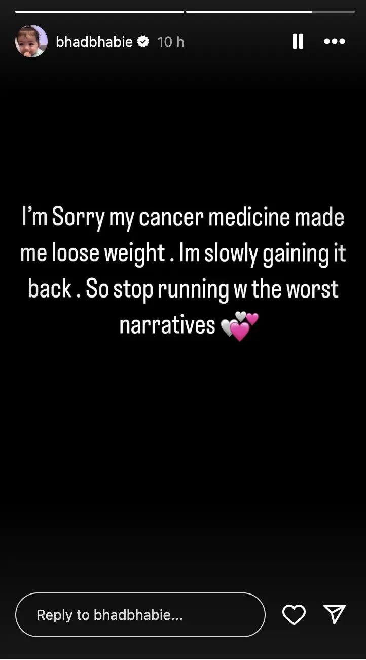 Credit: Bhad Babie's Instagram Story.