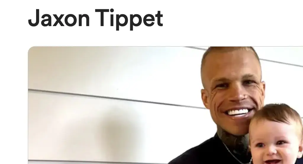 Tippet had just welcomed his son in December last year. Credit: GoFundMe