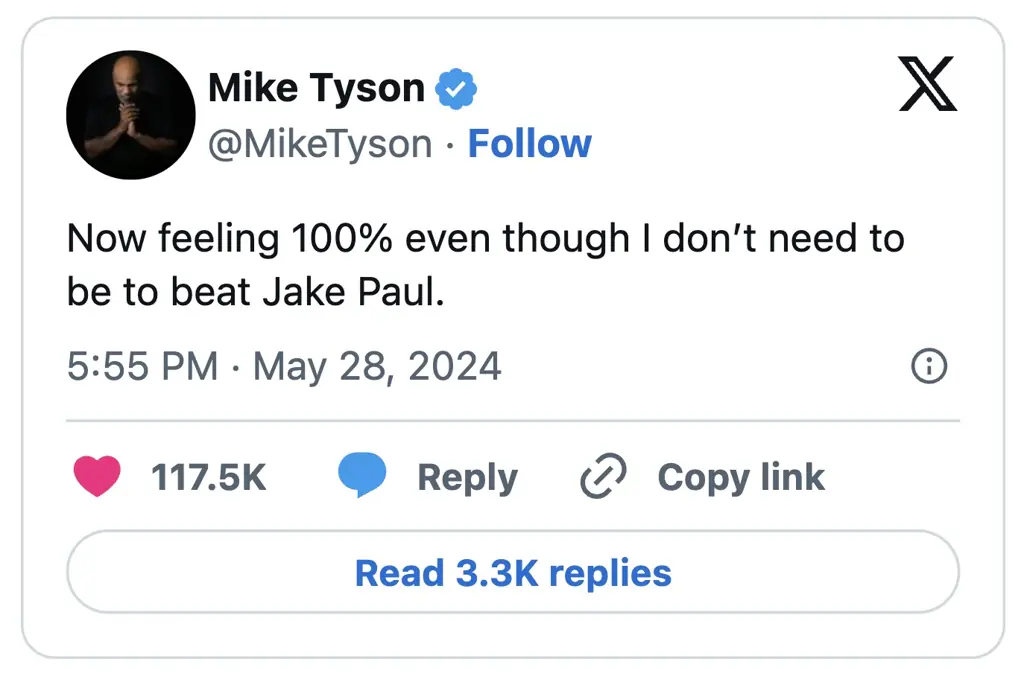 Mike Tyson suffered a medical emergency back in May. Credit: X