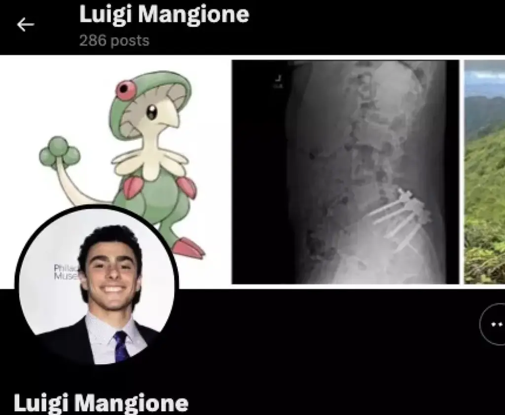 Mangione's X profile. Credit: X/GameFreak (Screenshot)