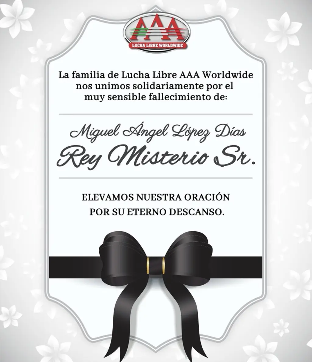 AAA paid tribute to Misterio Sr. Credit: AAA/X