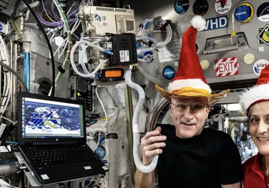 NASA's Christmas photos from the ISS sparked theories. Credit: NASA/Instagram/@nasajohnson