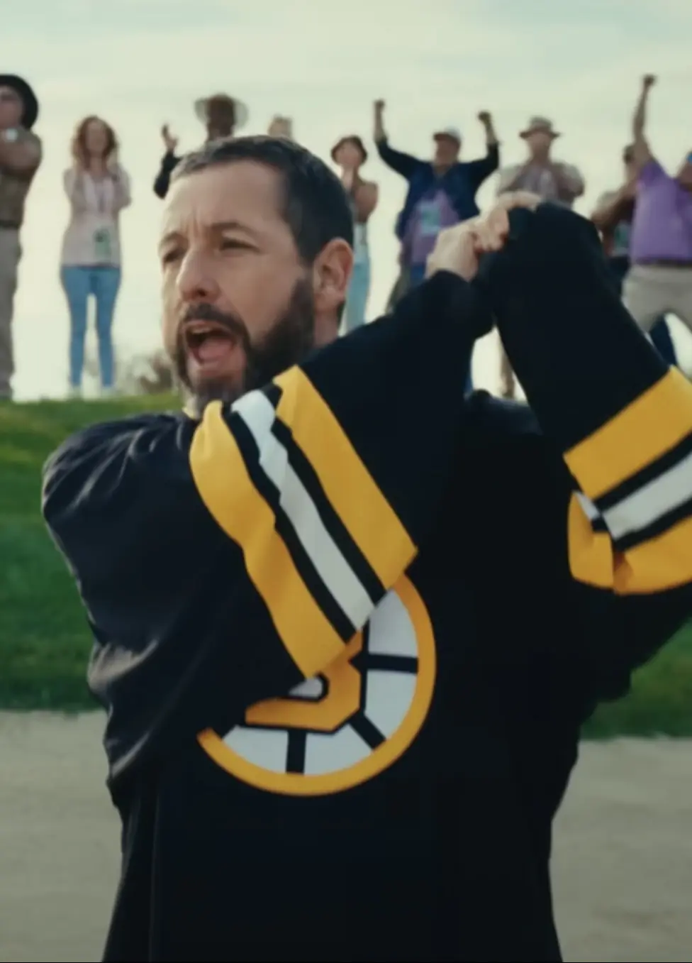 Adam Sandler returns as Happy Gilmore. Credit: Netflix/YouTube (Screenshot)