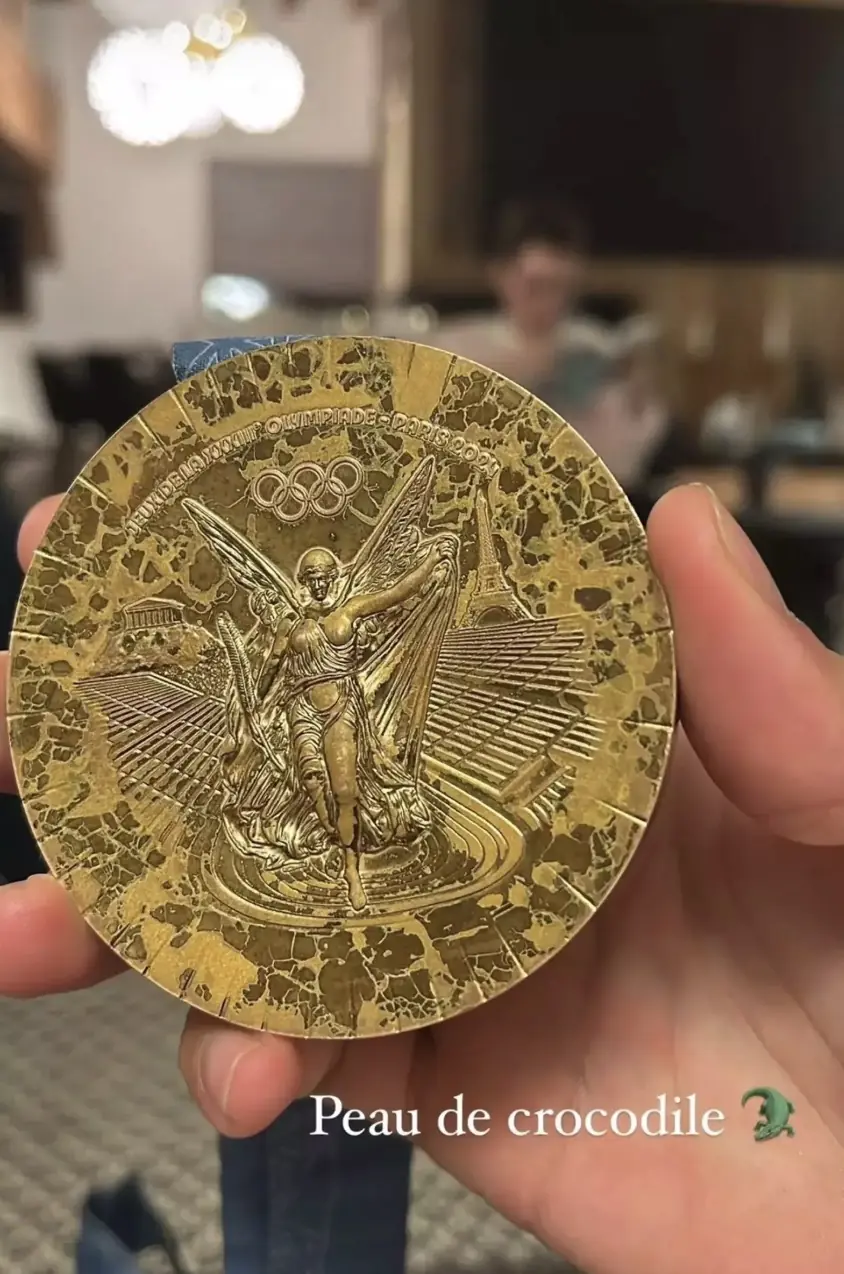 Secchi is far from happy with his medal Credit: Instagram/@clem_secchi