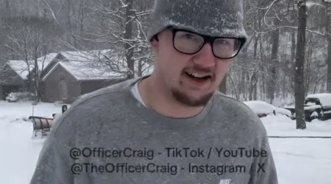 Police officer's heartwarming act for pizza delivery driver who only got $2 tip despite walking half a mile in snow storm wearing just a sweater