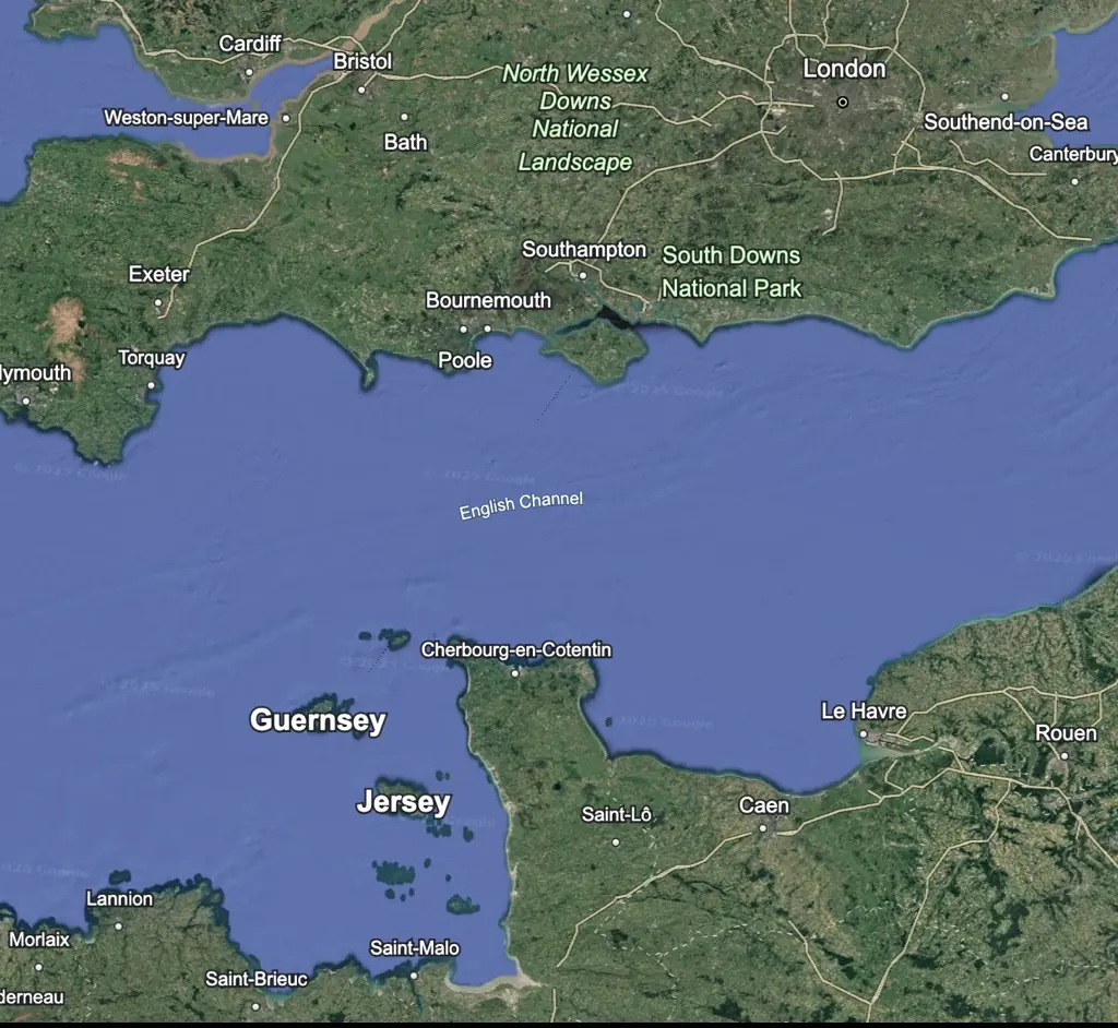 The English Channel. Credit: Google Earth