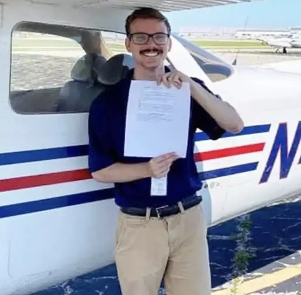 Flight data shows Campos and co-pilot Samuel Lilley (pictured) may have recognized the danger. Credit: Facebook