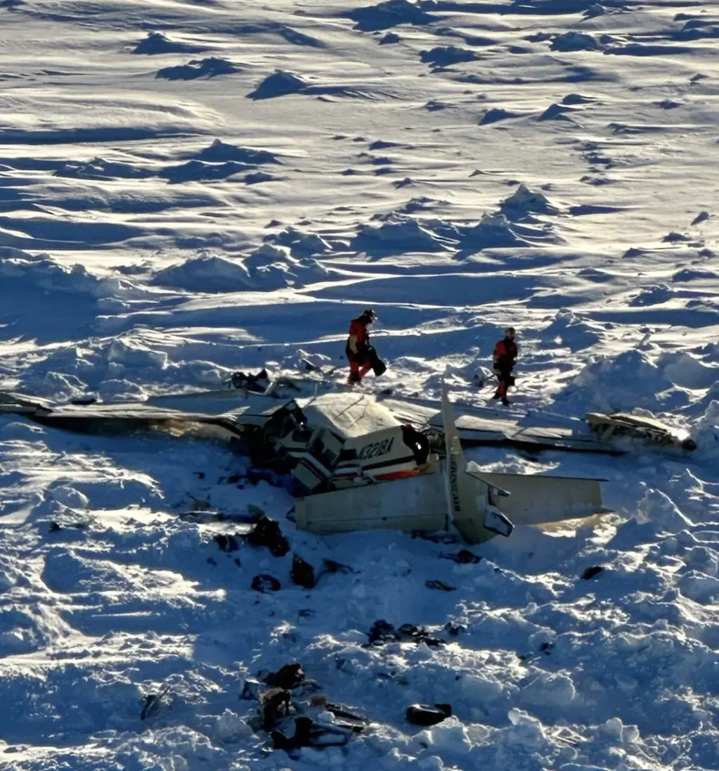 Missing plane is found in Alaskan sea ice with all 10 people dead on board