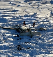 Missing plane is found in Alaskan sea ice with all 10 people dead on board