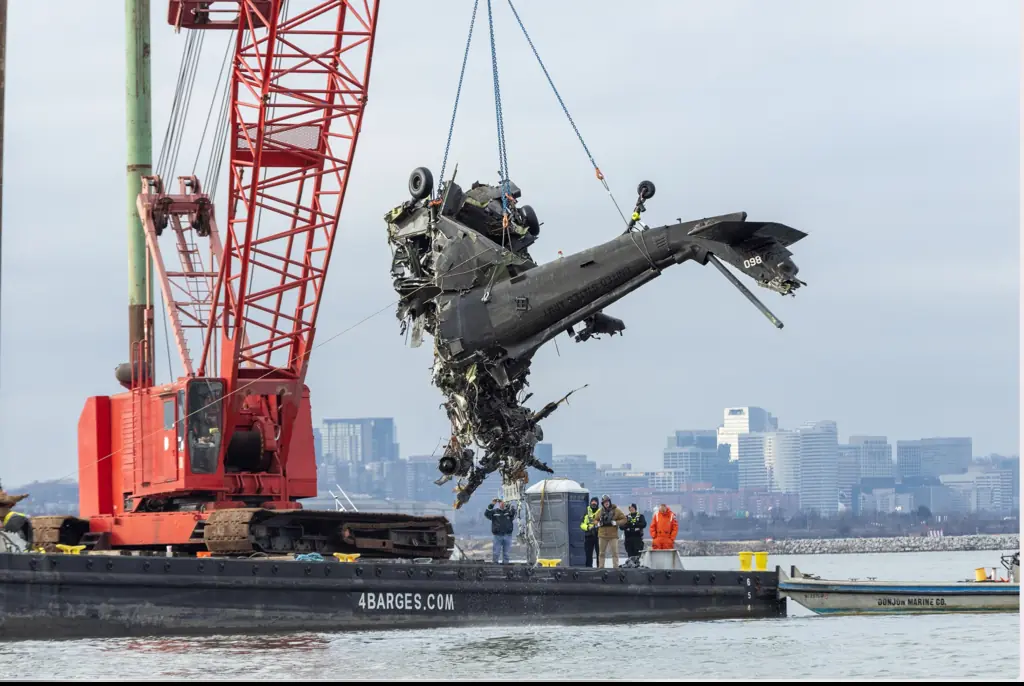 The Black Hawk helicopter was also recovered. Credit: NTSB Newsroom