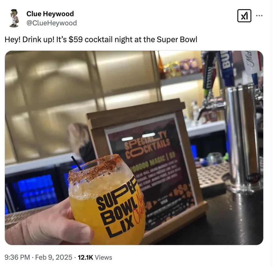 How about a cocktail for $59? Credit: X