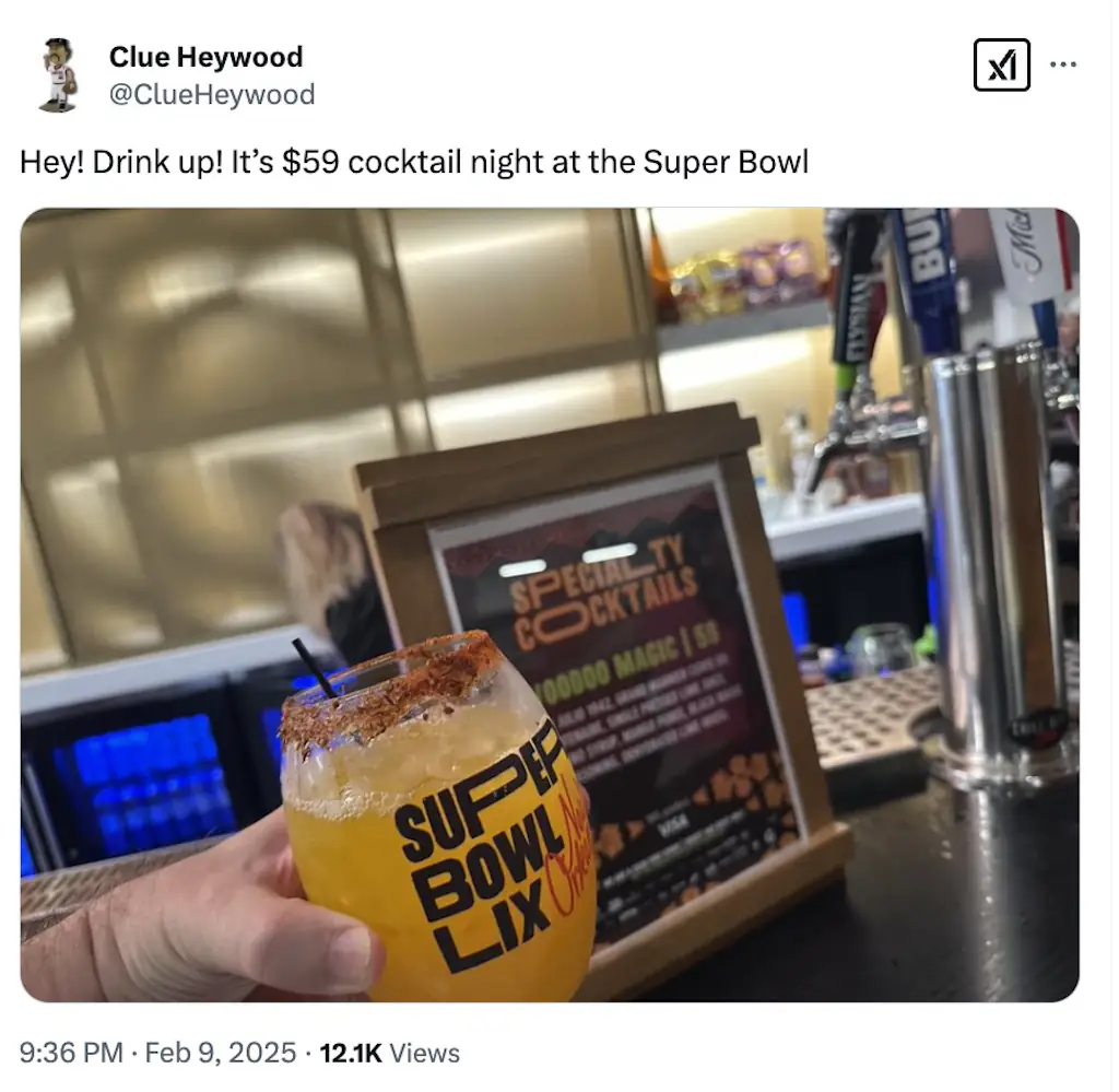 How about a cocktail for $59? Credit: X