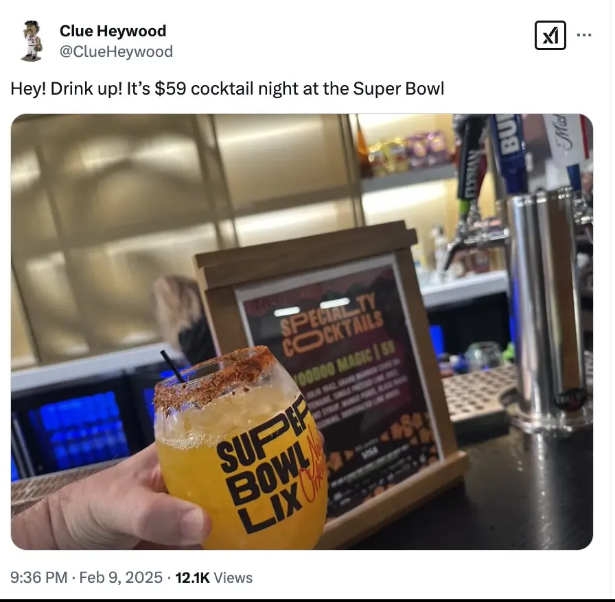 How about a cocktail for $59? Credit: X