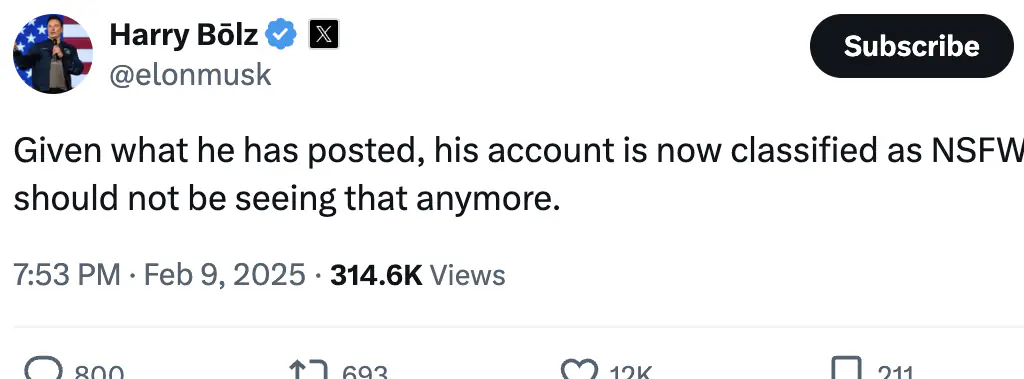 Musk adressed West's tweets on X. Credit: X
