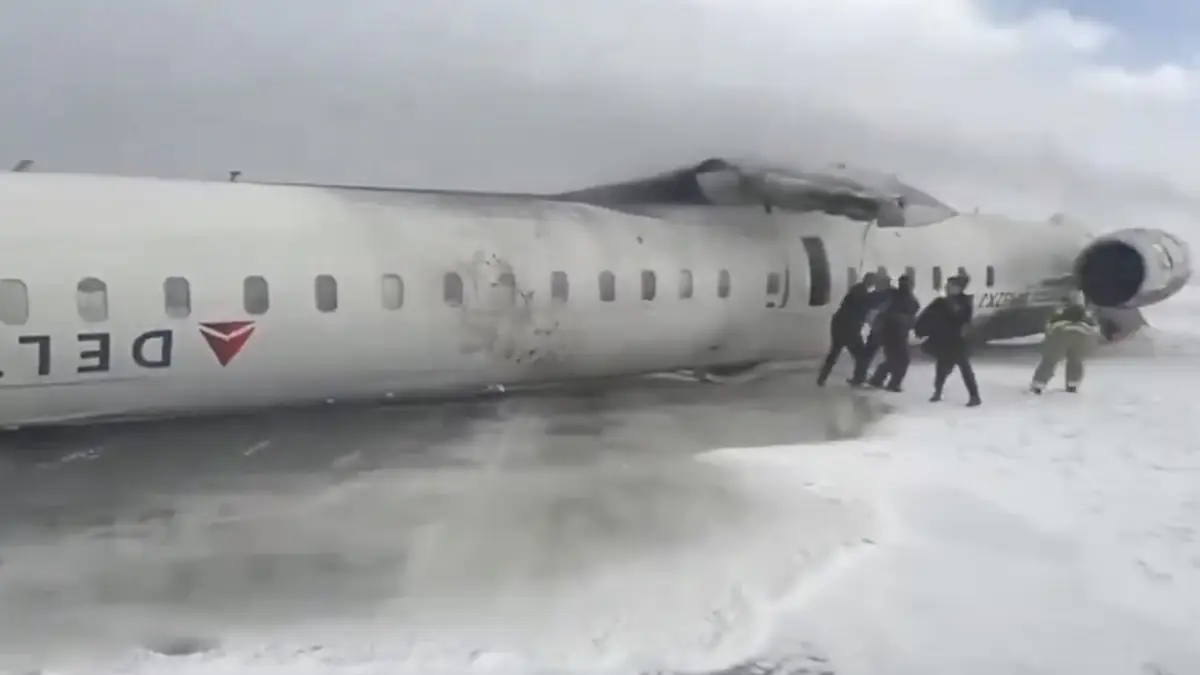 Delta issues statement after at least nine are injured as plane flips ...
