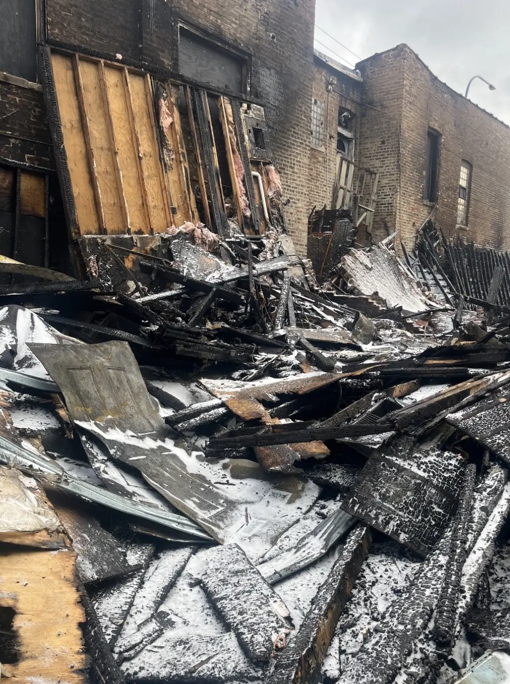 The property was left devastated. Credit: GoFundMe