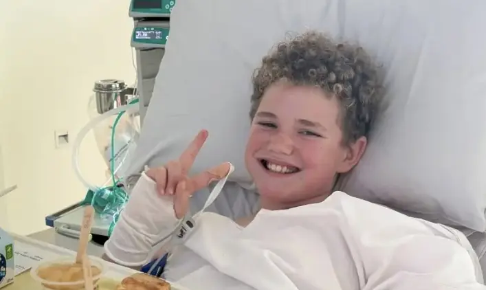 Boy, 10, narrowly avoids becoming paralyzed after horrifying freak accident while making a grilled cheese