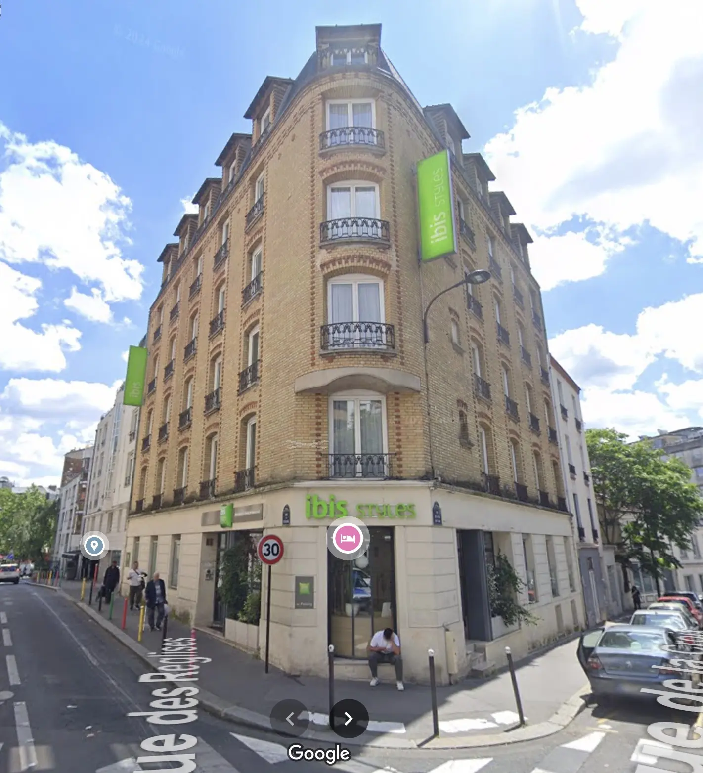 The Ibis Styles Hotel in Paris where the incident reportedly took place. Credit: Google Maps