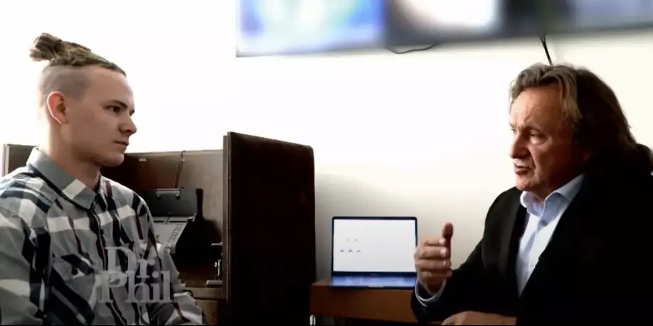 Brenden got his results from Dr Bradley Jabour. Credit: Dr. Phil / YouTube