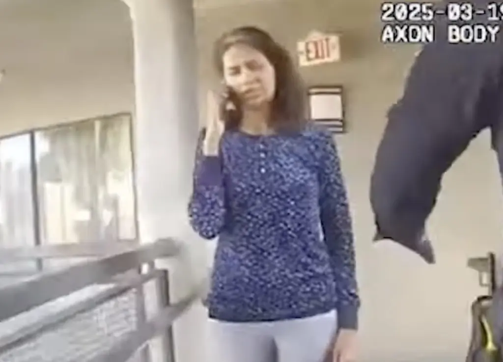 Officers arrest the mother. Credit:  Santa Ana Police Department