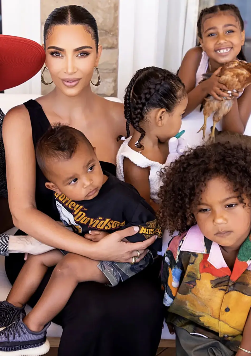 Kim Kardashian and kids Psalm, Saint, Chicago and North West. Credit: Kim Kardashian / Instagram.