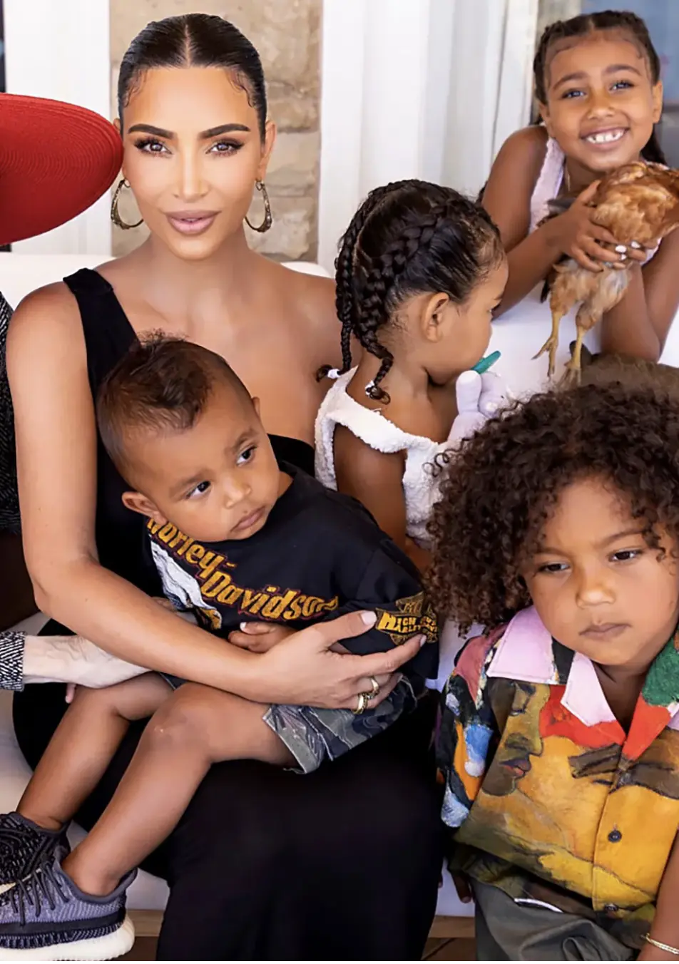 Kim Kardashian and kids Psalm, Saint, Chicago and North West. Credit: Kim Kardashian/Instagram